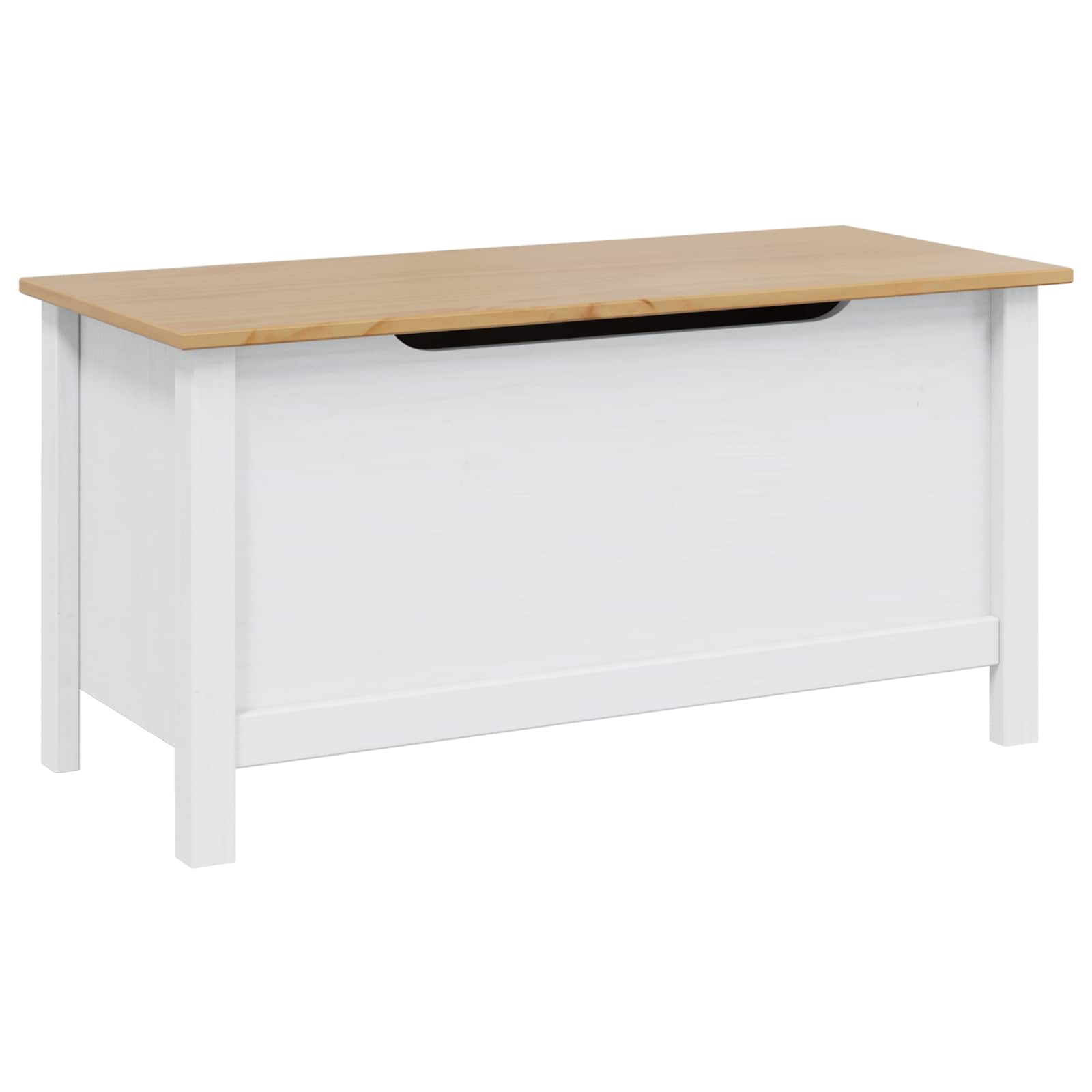 Κουτί αποθήκευσης Λευκό και καστανό μέλι 90 x 40 x 45 cm - Pakobazaar