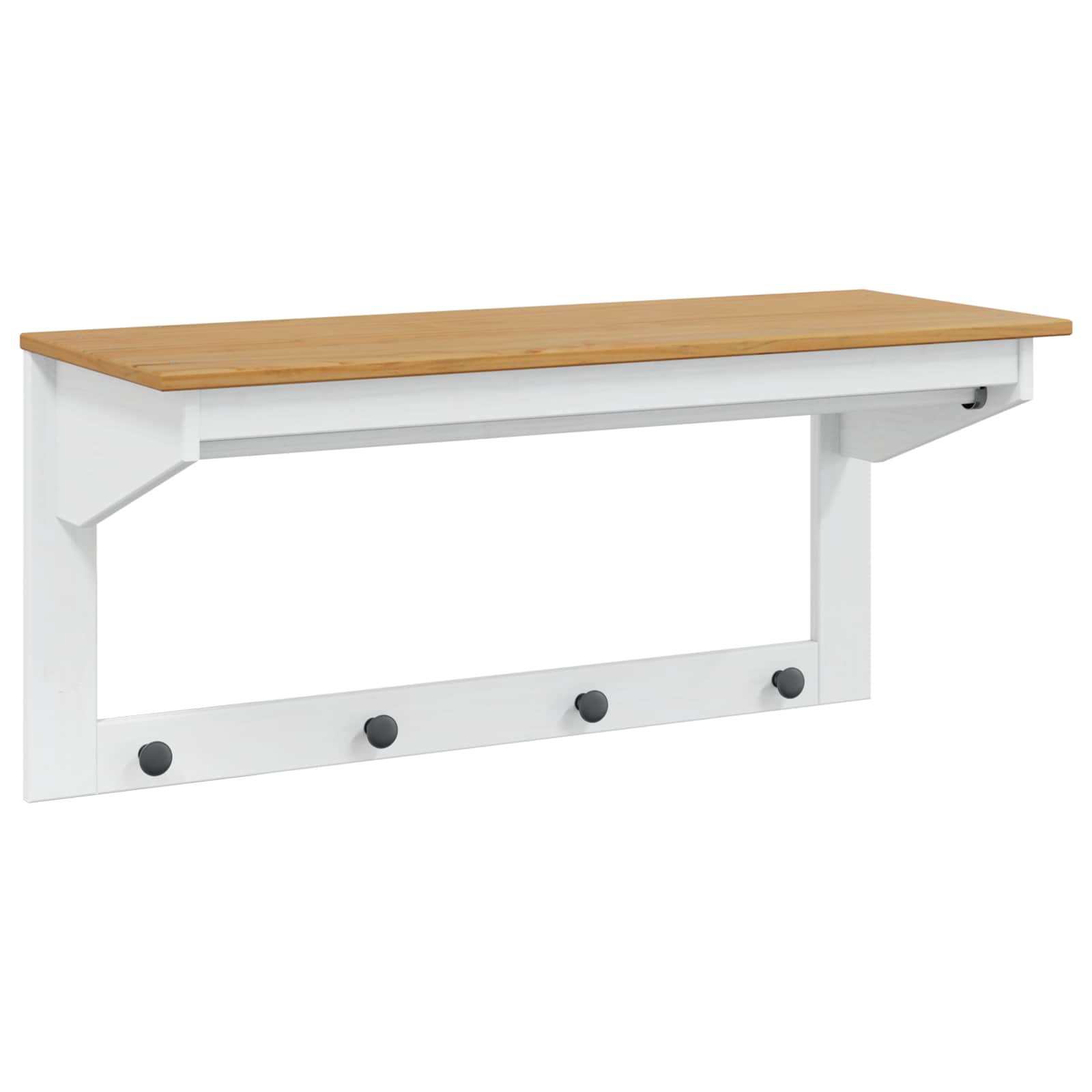 Κρεμάστρα Λευκό και καστανό μέλι 90 x 35 x 41.5 εκ. - Pakobazaar
