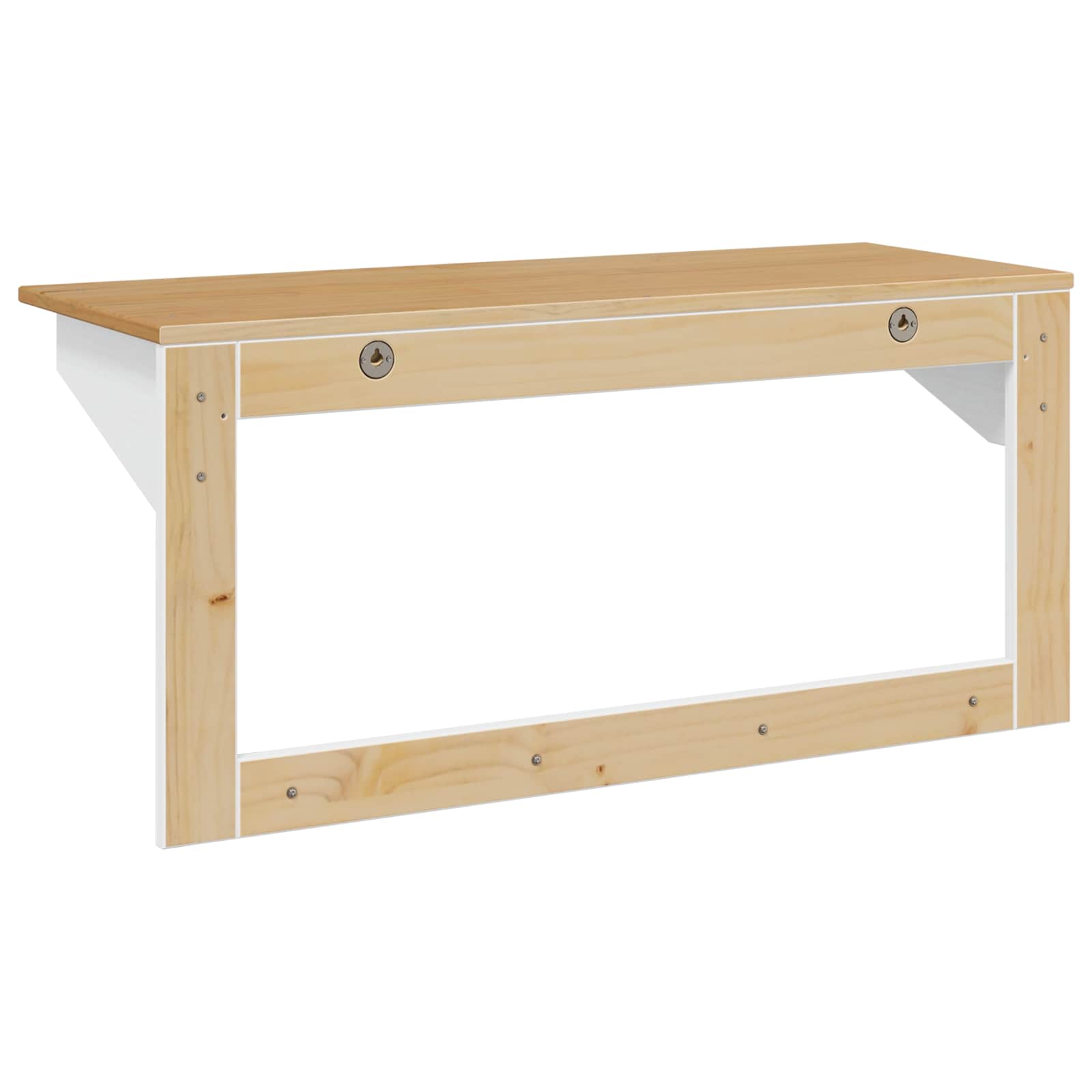 Κρεμάστρα Λευκό και καστανό μέλι 90 x 35 x 41.5 εκ. - Pakobazaar