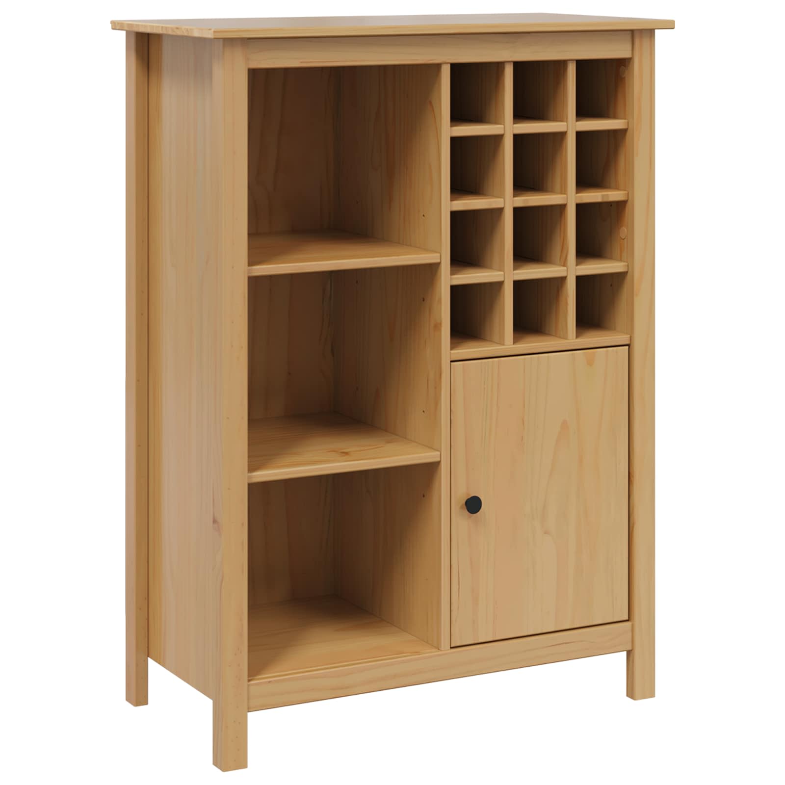 Ντουλάπι κρασιού HILL Μέλι Καφέ 79.5 x 40 x 107.5 εκ - Pakobazaar