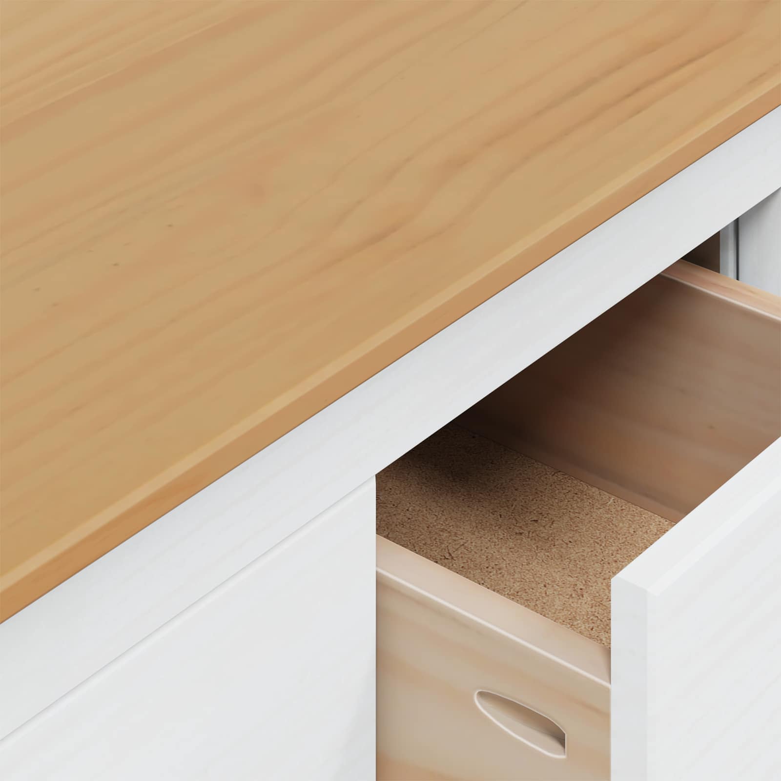 Τραπεζάκι σαλονιού Λευκό και καστανό μέλι 79.5 x 79.5 x 49 εκ. - Pakobazaar