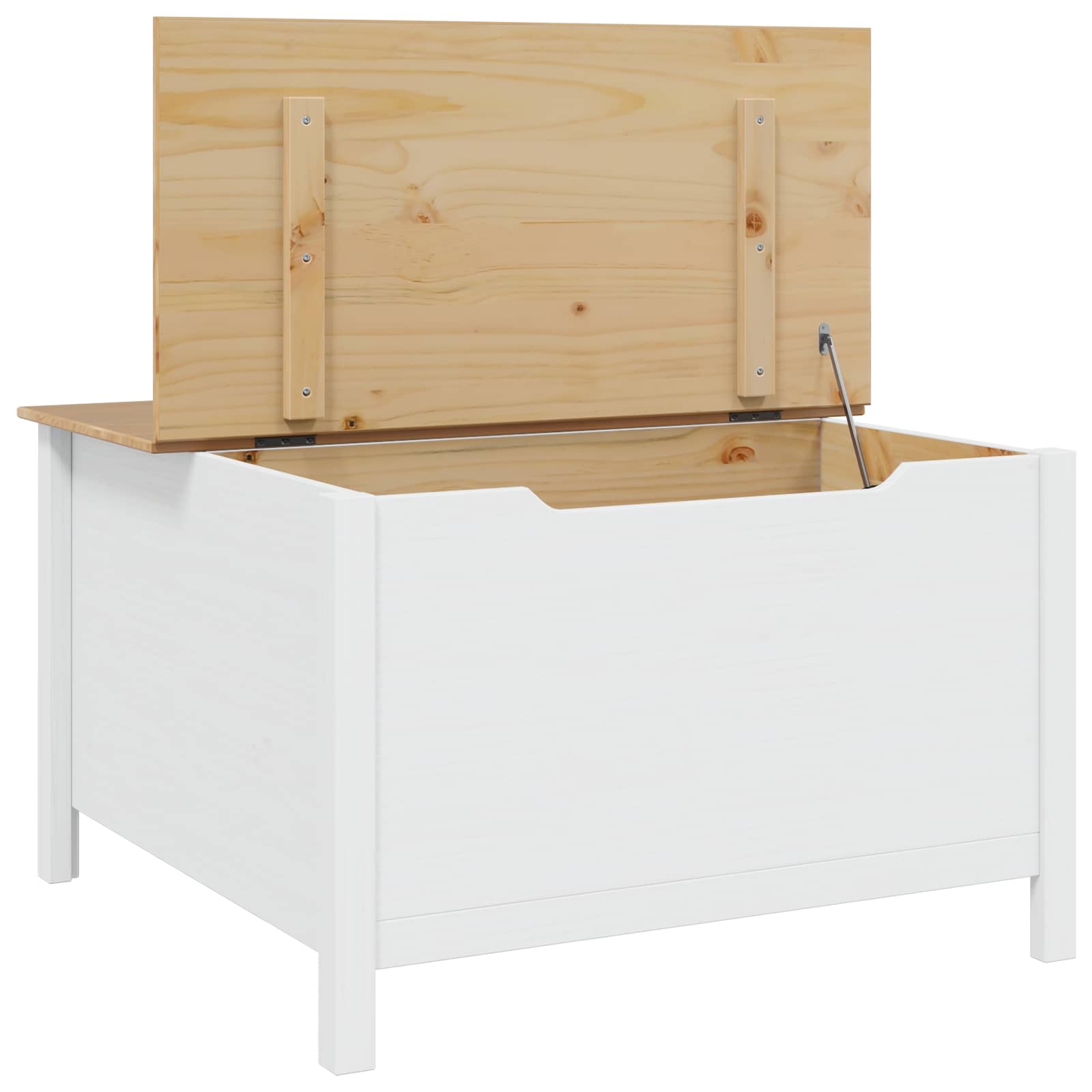 Τραπεζάκι σαλονιού Λευκό και καστανό μέλι 79.5 x 79.5 x 49 εκ. - Pakobazaar