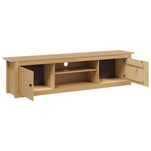 Ράφι τηλεόρασης HILL Μέλι Καφέ 158 x 40 x 39.5 εκ. Στερεό πεύκο - Pakobazaar