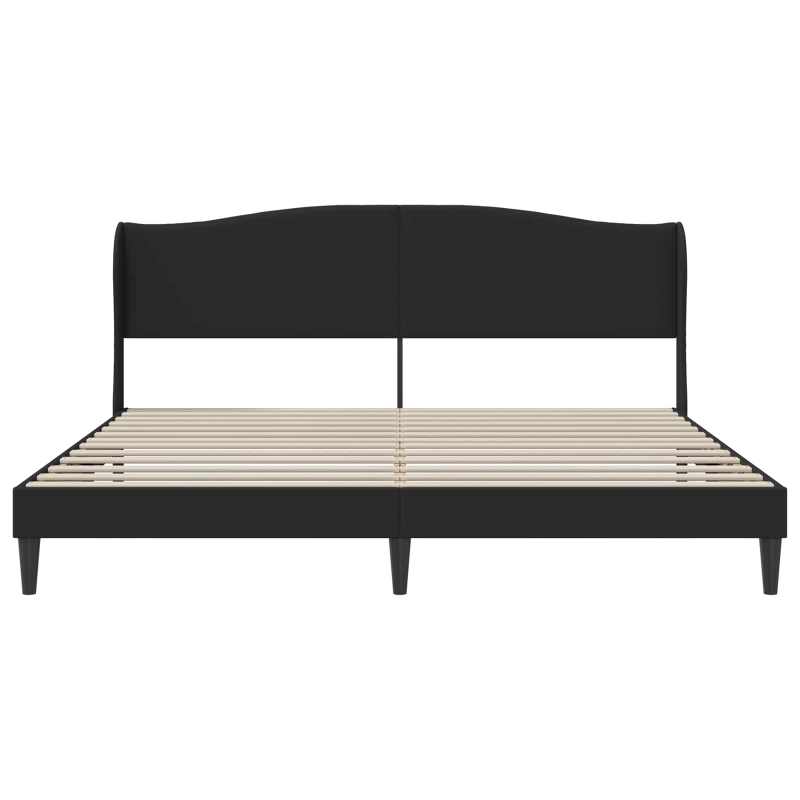 Σκελετός Κρεβατιού με κεφαλάρι Μαύρο 180 x 200 cm Τεχνητό Δέρμα - Pakobazaar