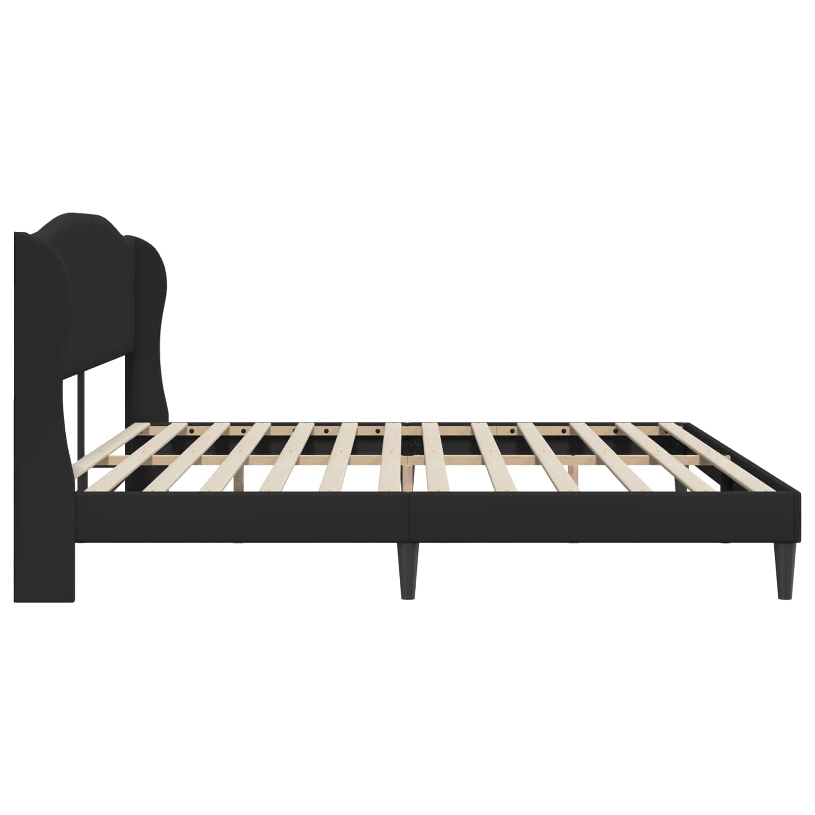 Σκελετός Κρεβατιού με κεφαλάρι Μαύρο 180 x 200 cm Τεχνητό Δέρμα - Pakobazaar