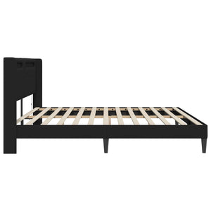 Σκελετός Κρεβατιού με κεφαλάρι Μαύρο 180 x 200 cm Τεχνητό Δέρμα - Pakobazaar