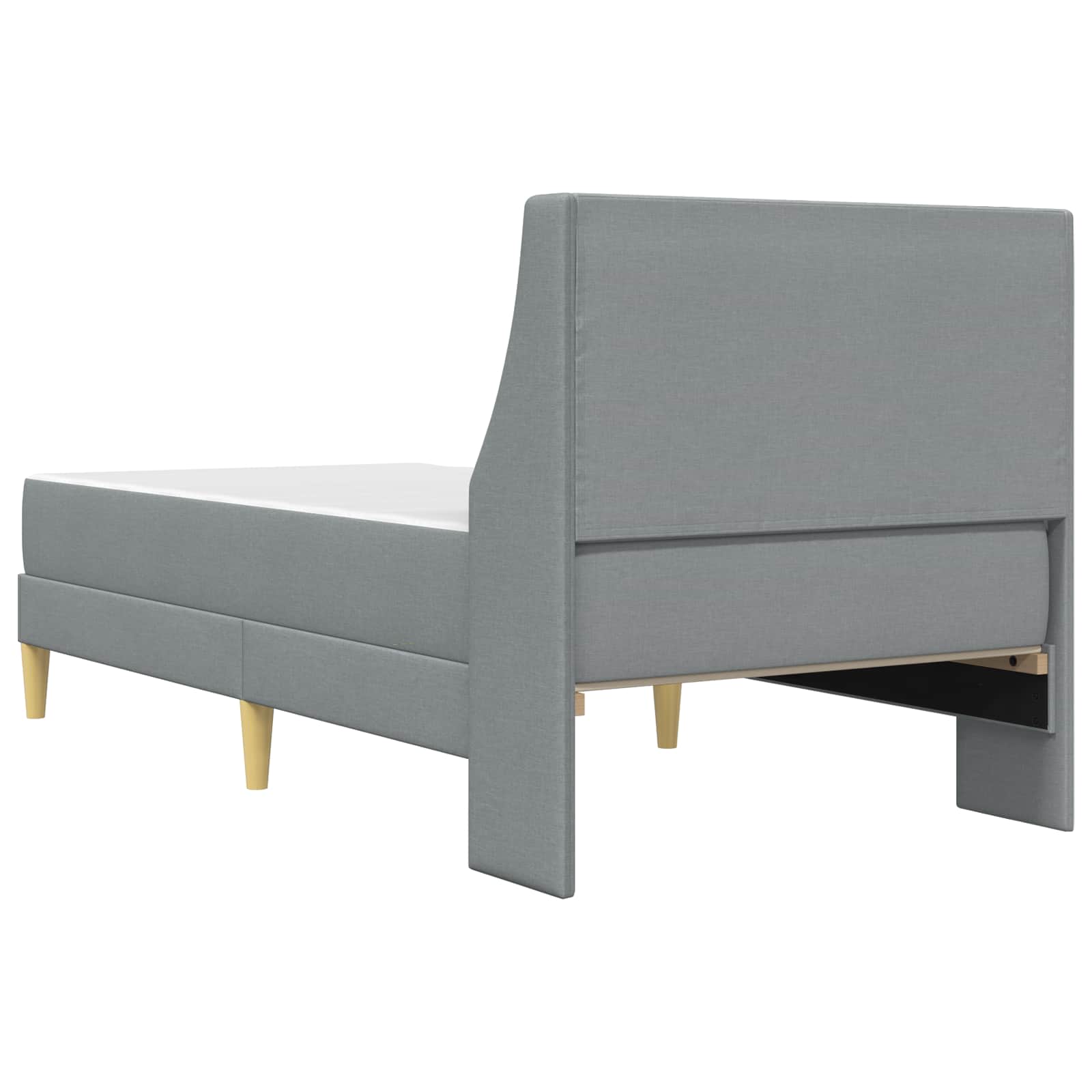 Σκελετός κρεβατιού με στρώμα Ανοιχτό γκρι 90 x 200 cm ύφασμα - Pakobazaar