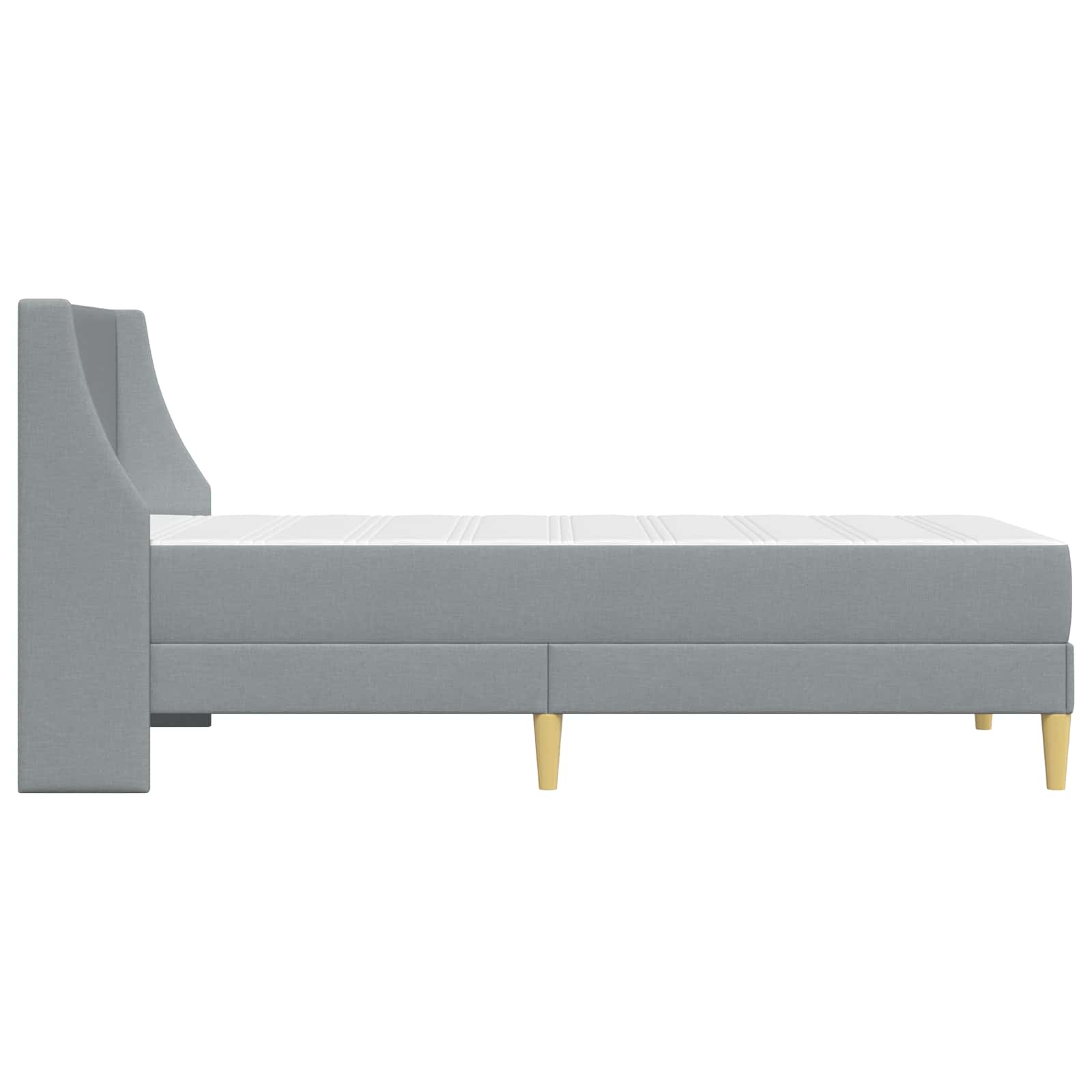 Σκελετός κρεβατιού με στρώμα Ανοιχτό γκρι 90 x 200 cm ύφασμα - Pakobazaar