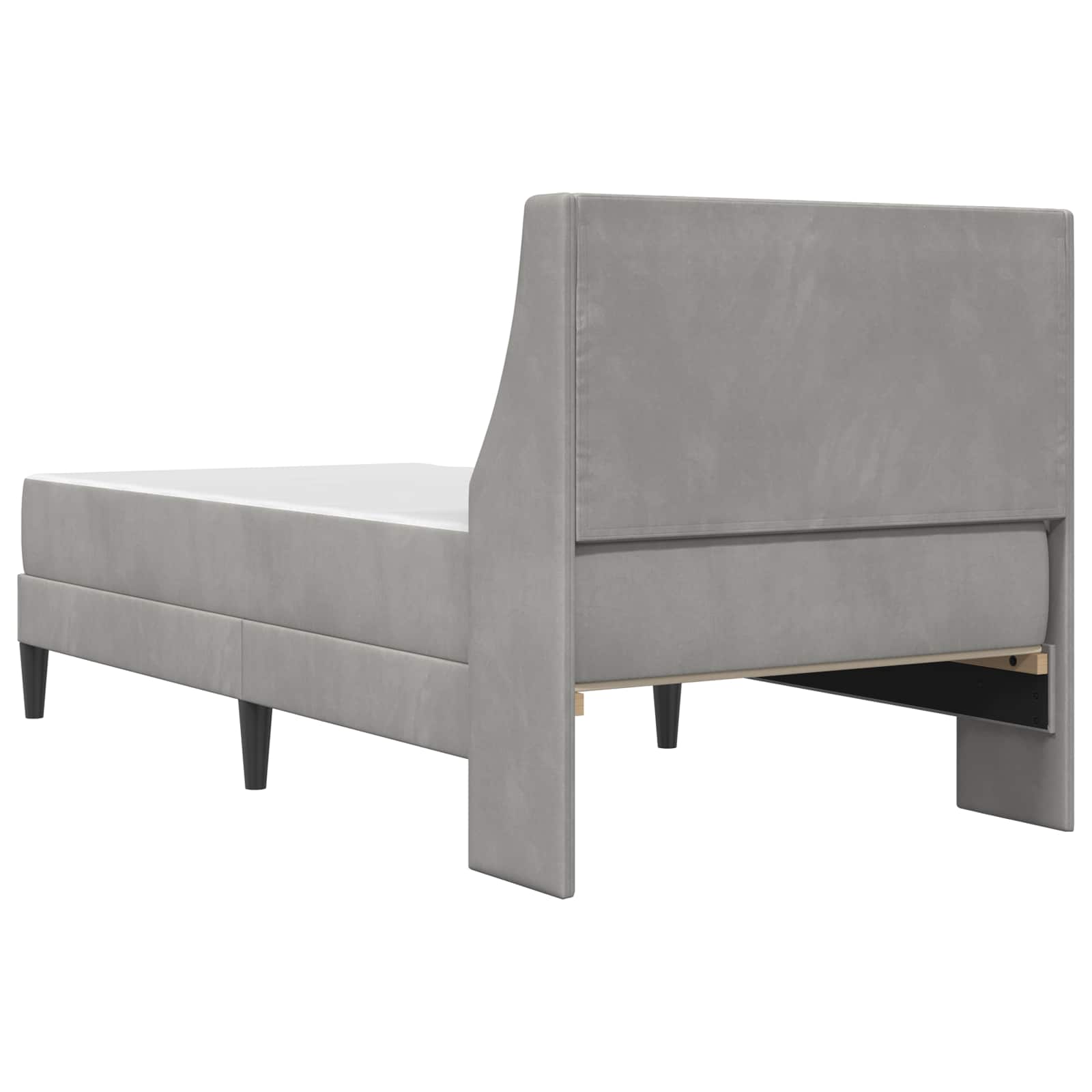 Σκελετός κρεβατιού με στρώμα 2 pcs Ανοιχτό γκρι Βελούδο - Pakobazaar
