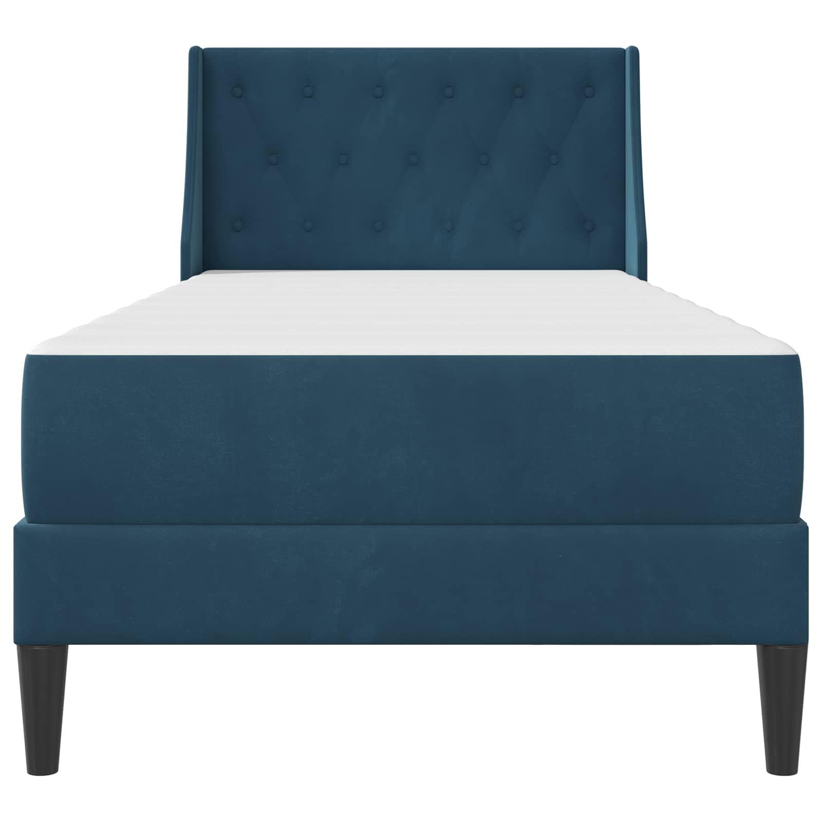 Σκελετός κρεβατιού με στρώμα Επιτοίχιο 2 pcs Μπλε Βελούδο - Pakobazaar