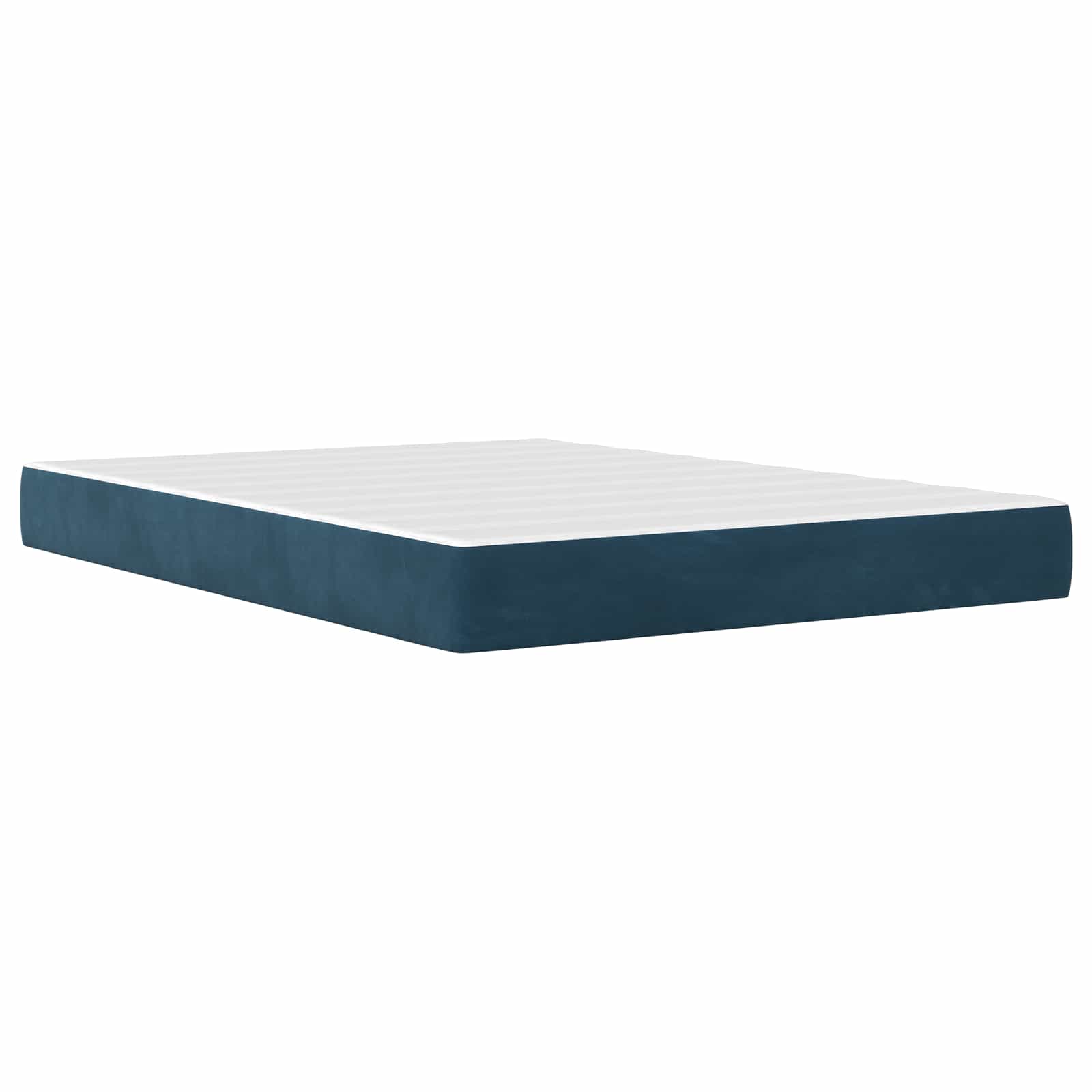 Σκελετός κρεβατιού με στρώμα Επιτοίχιο 2 pcs Μπλε Βελούδο - Pakobazaar