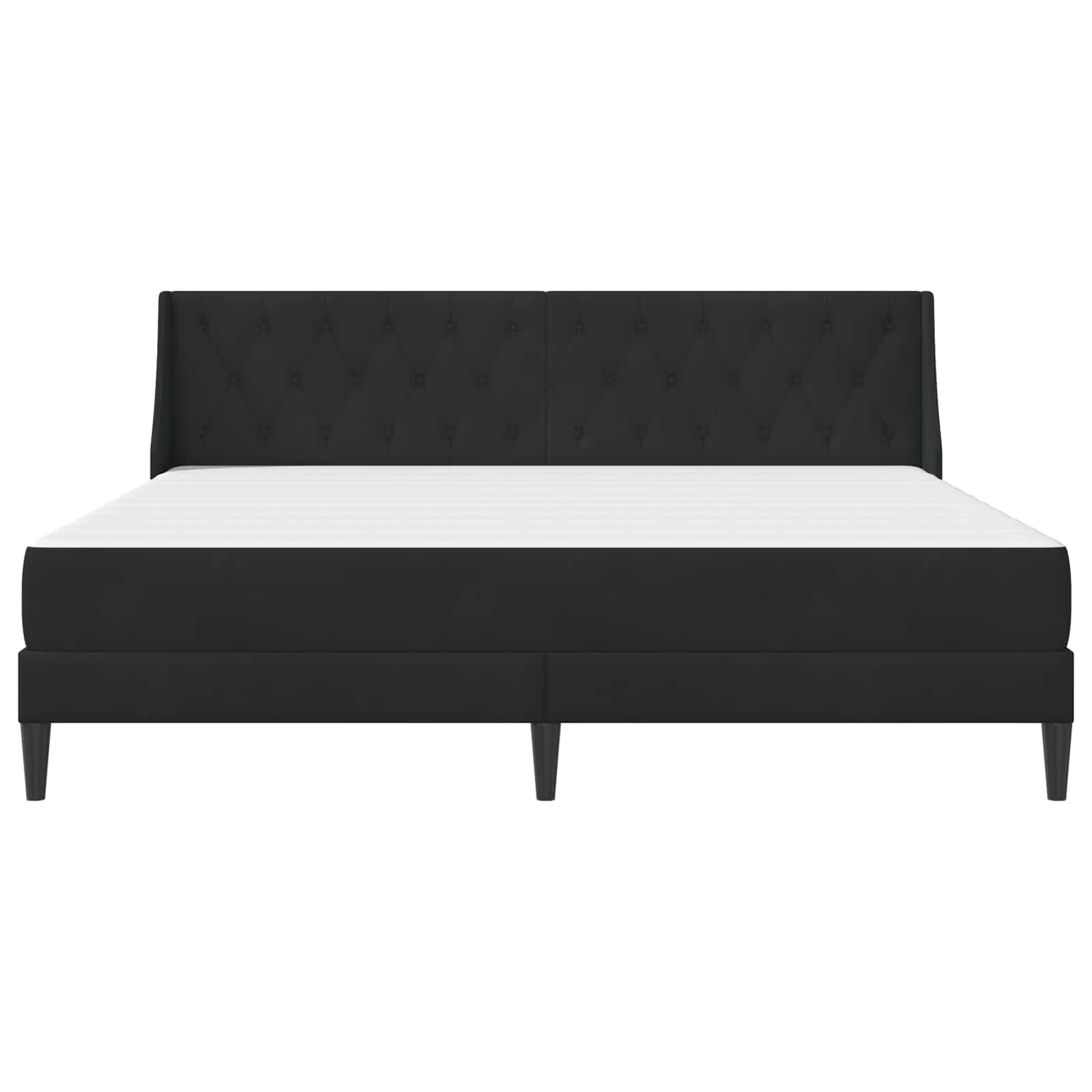 Σκελετός κρεβατιού με στρώμα Επιτοίχιο 2 pcs Μαύρο Βελούδο - Pakobazaar