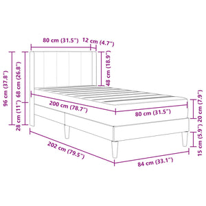 Σκελετός Κρεβατιού Ροζ 80 x 200 cm Βελούδο - Pakobazaar