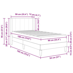 Σκελετός Κρεβατιού Σκούρο Πράσινο 90 x 190 cm Βελούδο - Pakobazaar