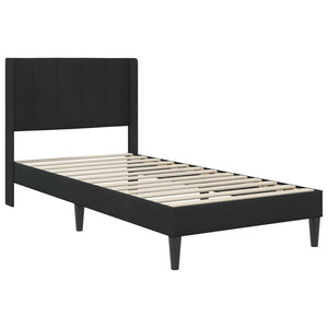 Σκελετός Κρεβατιού Μαύρο 90 x 190 cm Βελούδο - Pakobazaar