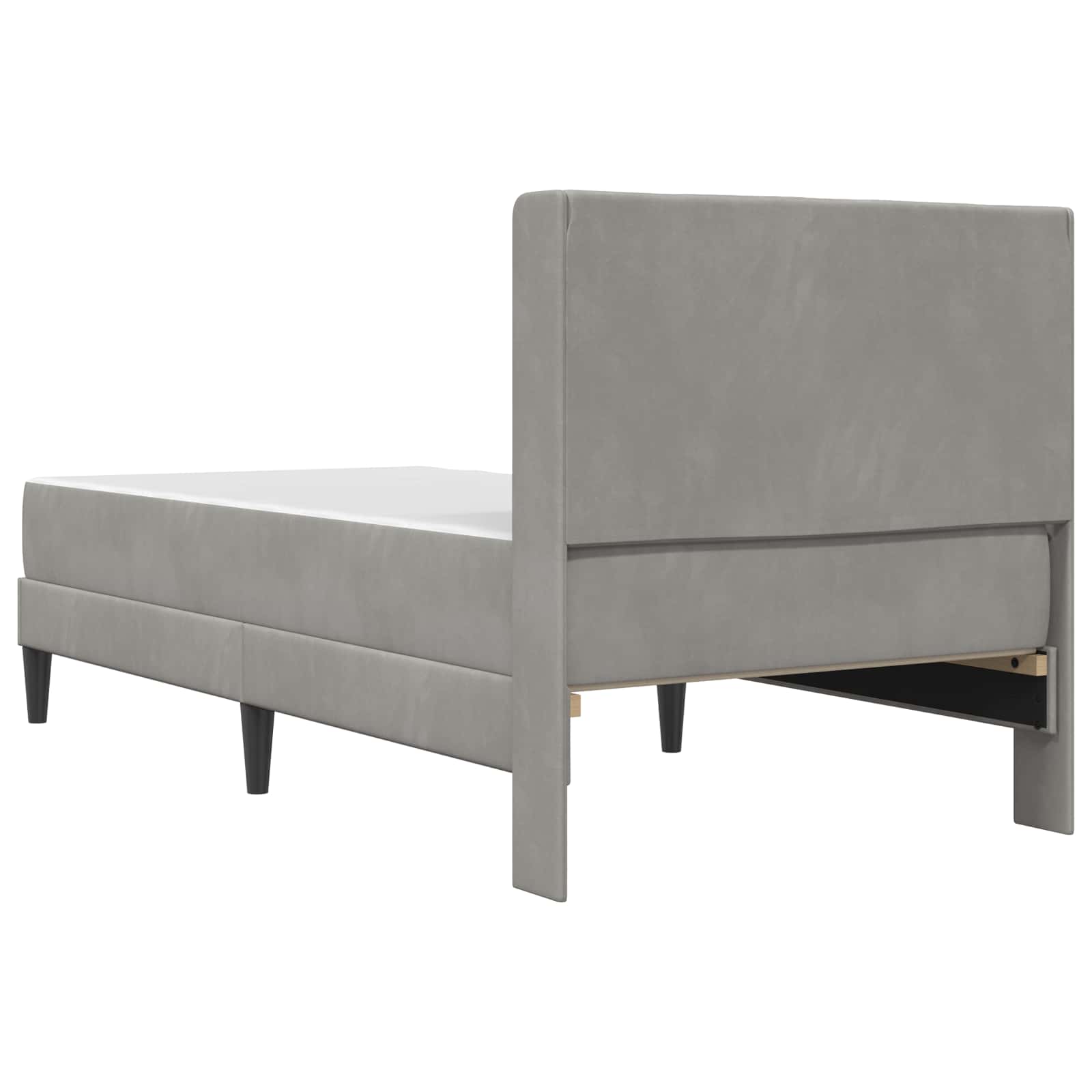 Σκελετός Κρεβατιού Ανοιχτό γκρι 90 x 200 cm Βελούδο - Pakobazaar