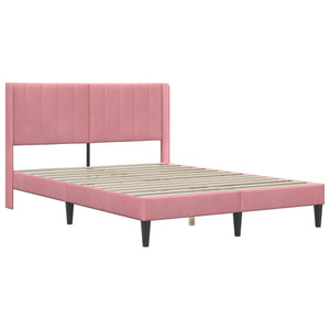 Σκελετός Κρεβατιού με στρώμα Ροζ 120 x 190 cm Βελούδο - Pakobazaar