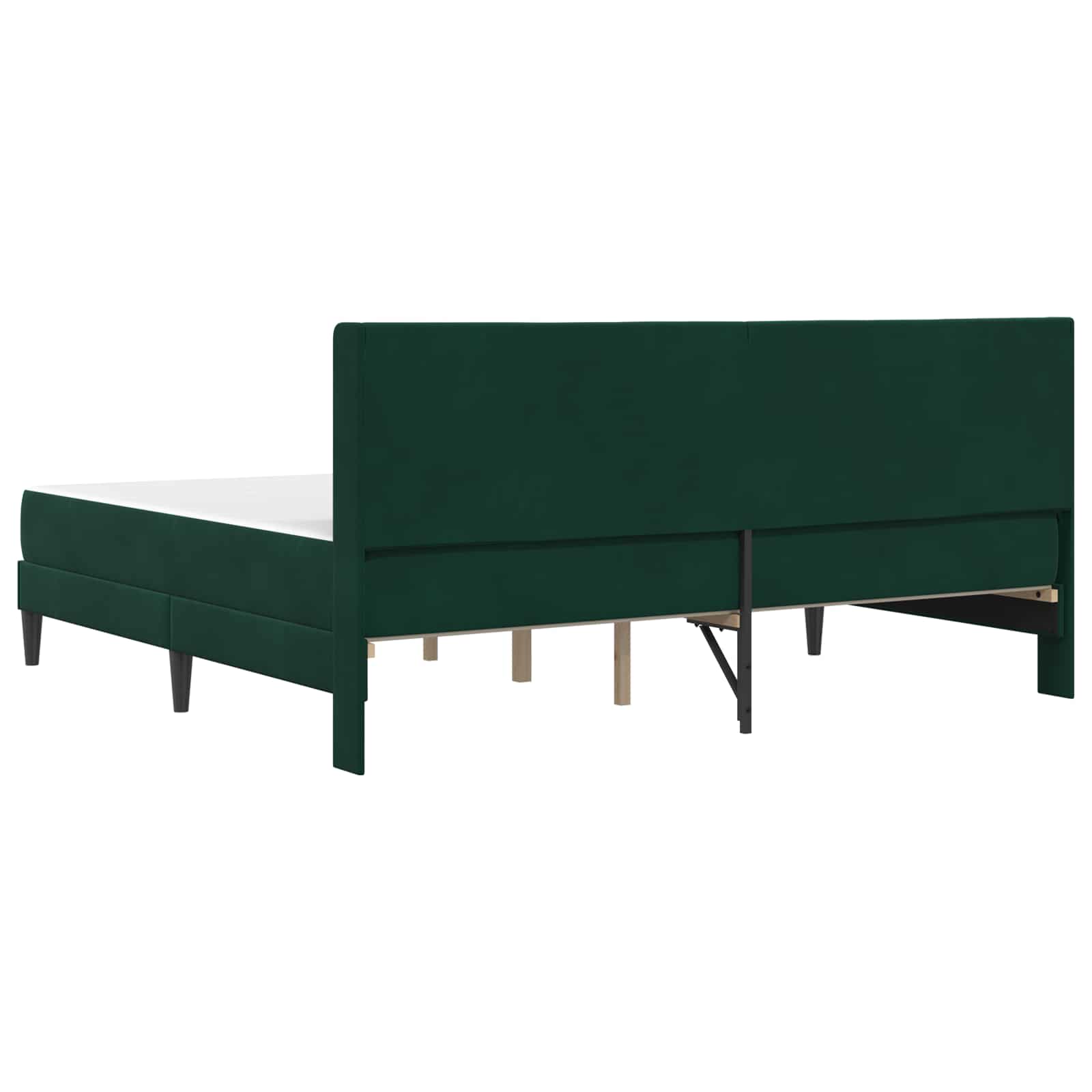 Σκελετός Κρεβατιού Σκούρο Πράσινο 180 x 200 cm Βελούδο - Pakobazaar
