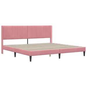 Σκελετός Κρεβατιού Ροζ 180 x 200 cm Βελούδο - Pakobazaar