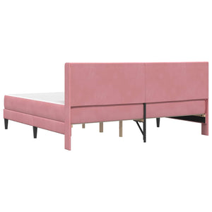 Σκελετός Κρεβατιού Ροζ 180 x 200 cm Βελούδο - Pakobazaar