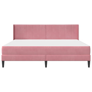 Σκελετός Κρεβατιού Ροζ 180 x 200 cm Βελούδο - Pakobazaar
