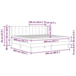 Σκελετός Κρεβατιού Σκούρο Γκρι 200 x 200 cm Βελούδο - Pakobazaar