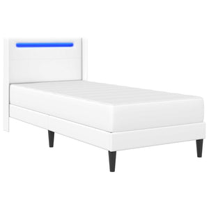 Σκελετός κρεβατιού με στρώμα Λευκό 90 x 190 cm Τεχνητό Δέρμα - Pakobazaar