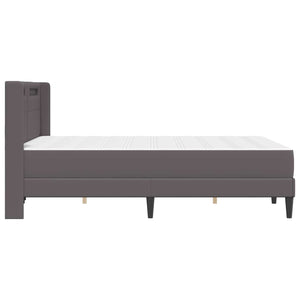 Σκελετός κρεβατιού με στρώμα Γκρι 140 x 190 cm Τεχνητό Δέρμα - Pakobazaar