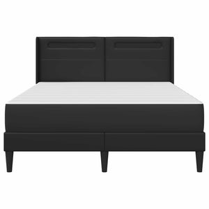 Σκελετός κρεβατιού με στρώμα Μαύρο 140 x 190 cm Τεχνητό Δέρμα - Pakobazaar