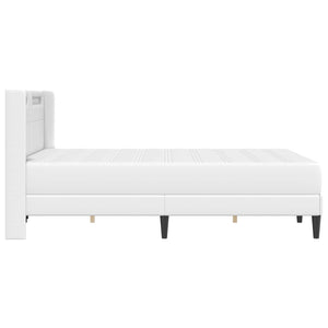 Σκελετός κρεβατιού με στρώμα Λευκό 140 x 190 cm Τεχνητό Δέρμα - Pakobazaar