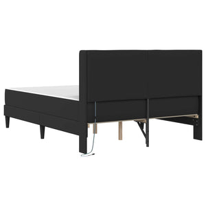 Σκελετός κρεβατιού με στρώμα Μαύρο 140 x 200 cm Τεχνητό Δέρμα - Pakobazaar