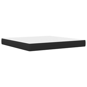 Σκελετός κρεβατιού με στρώμα Μαύρο 180 x 200 cm Τεχνητό Δέρμα - Pakobazaar