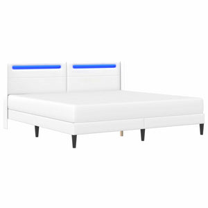 Σκελετός κρεβατιού με στρώμα Λευκό 180 x 200 cm Τεχνητό Δέρμα - Pakobazaar