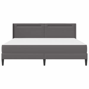 Σκελετός κρεβατιού με στρώμα Γκρι 200 x 200 cm Τεχνητό Δέρμα - Pakobazaar