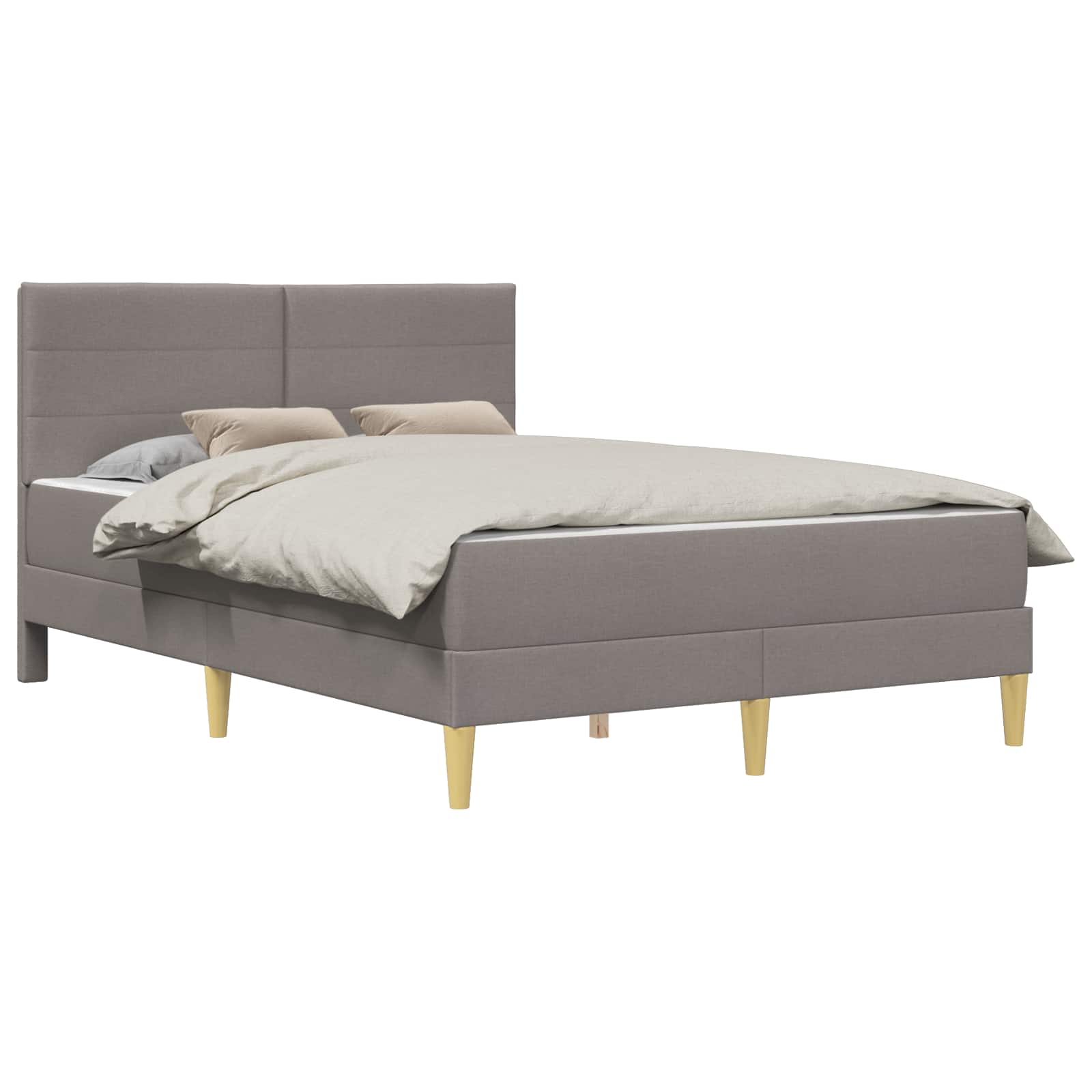 Σκελετός Κρεβατιού Taupe 140 x 190 cm Πολυεστέρας - Pakobazaar