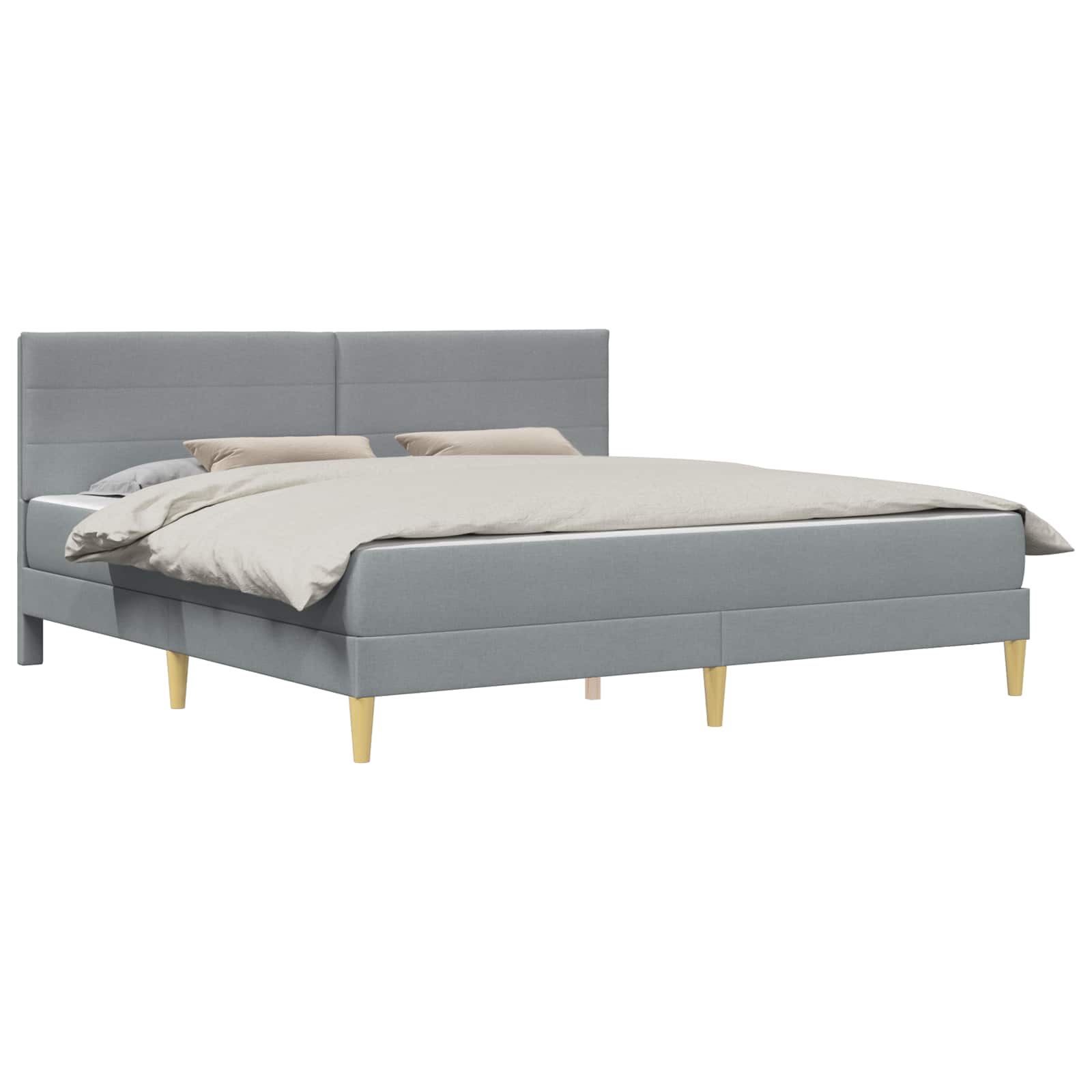 Σκελετός Κρεβατιού Ανοιχτό γκρι 180 x 200 cm Πολυεστέρας - Pakobazaar