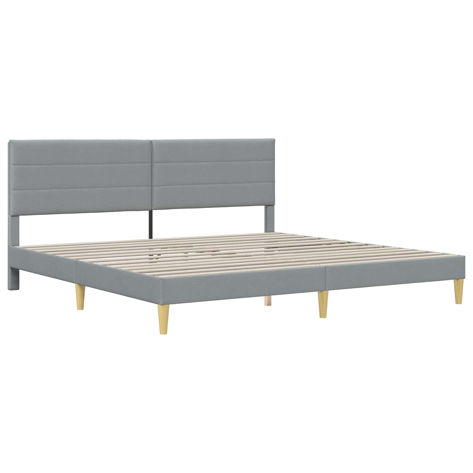 Σκελετός Κρεβατιού Ανοιχτό γκρι 200 x 200 cm Πολυεστέρας - Pakobazaar