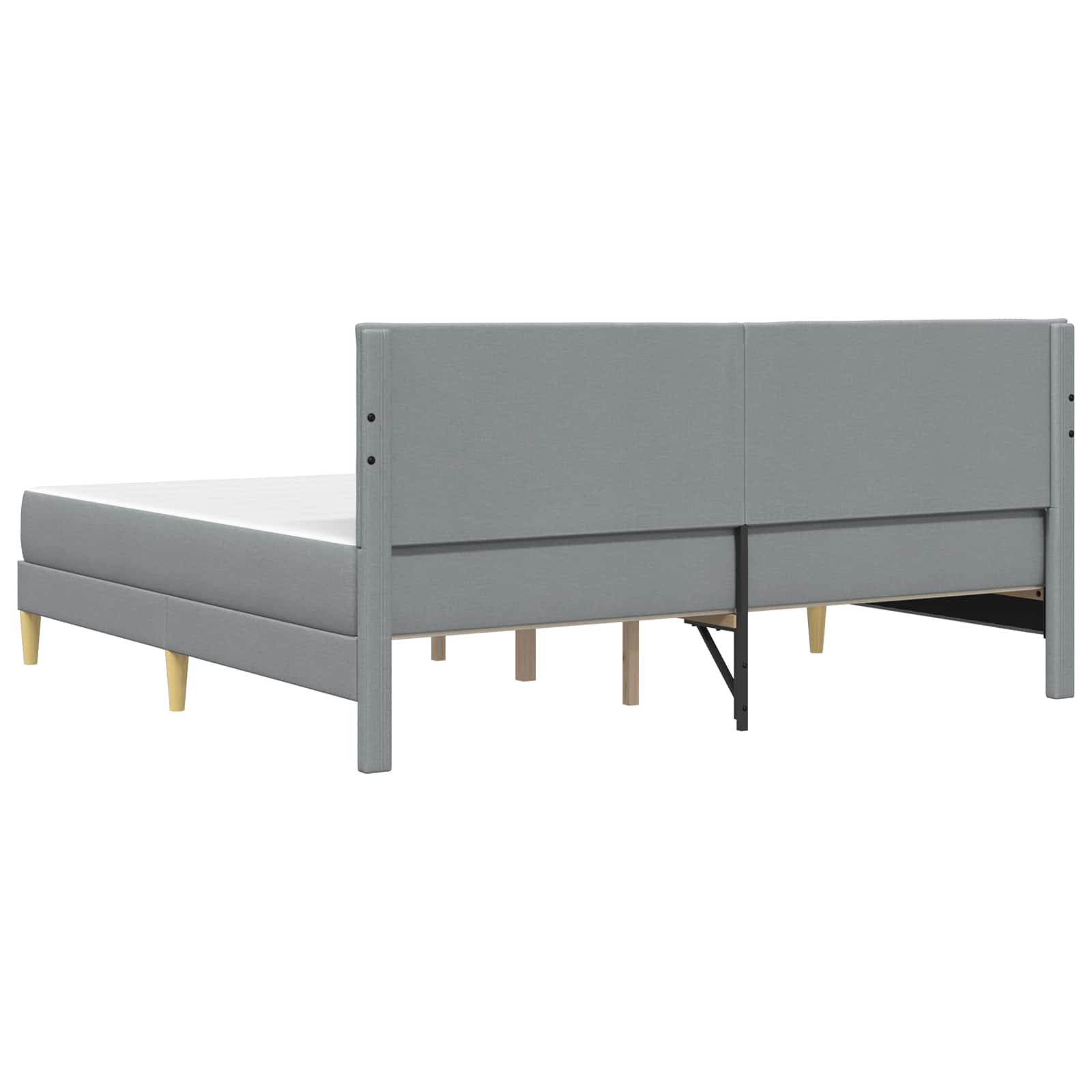 Σκελετός Κρεβατιού Ανοιχτό γκρι 200 x 200 cm Πολυεστέρας - Pakobazaar