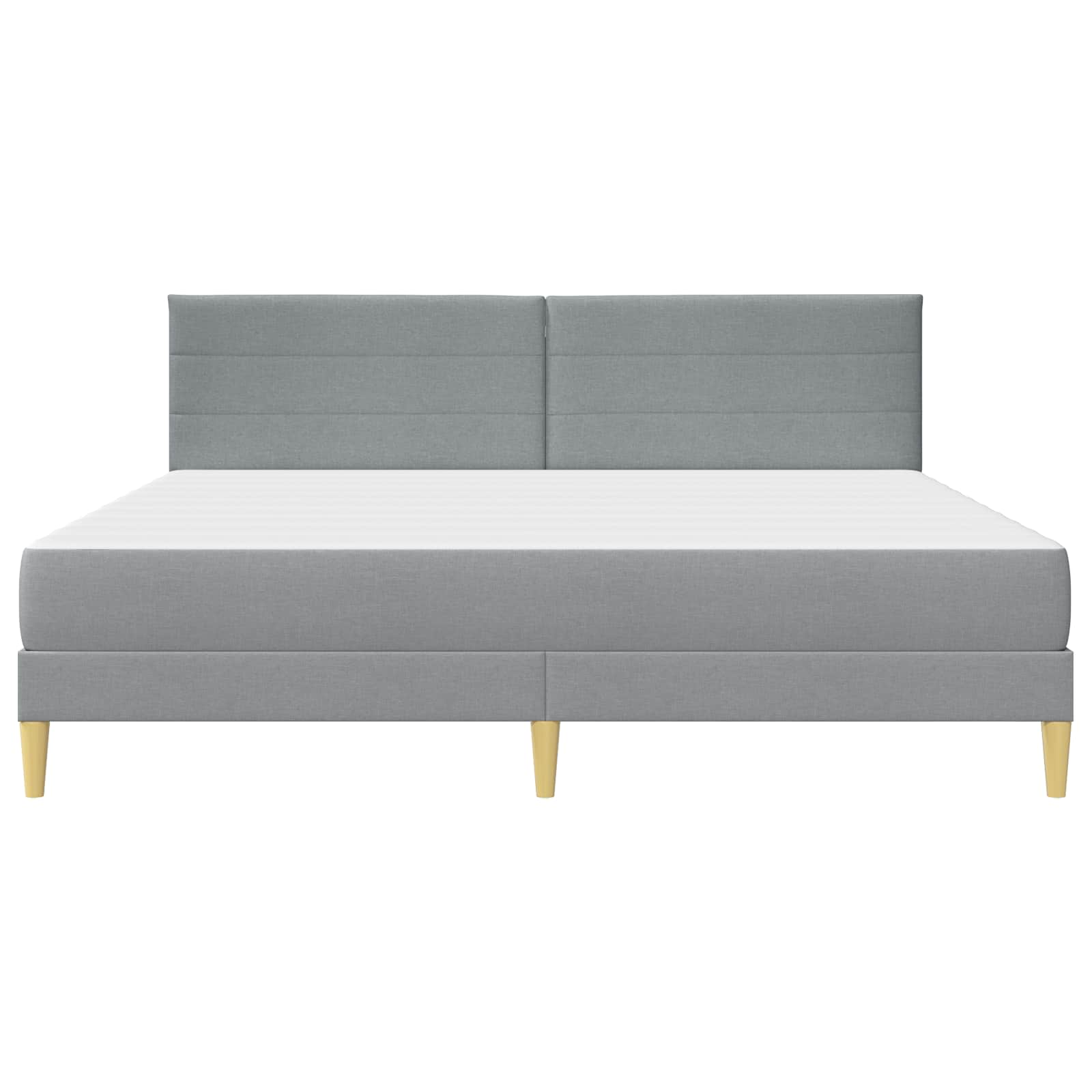 Σκελετός Κρεβατιού Ανοιχτό γκρι 200 x 200 cm Πολυεστέρας - Pakobazaar