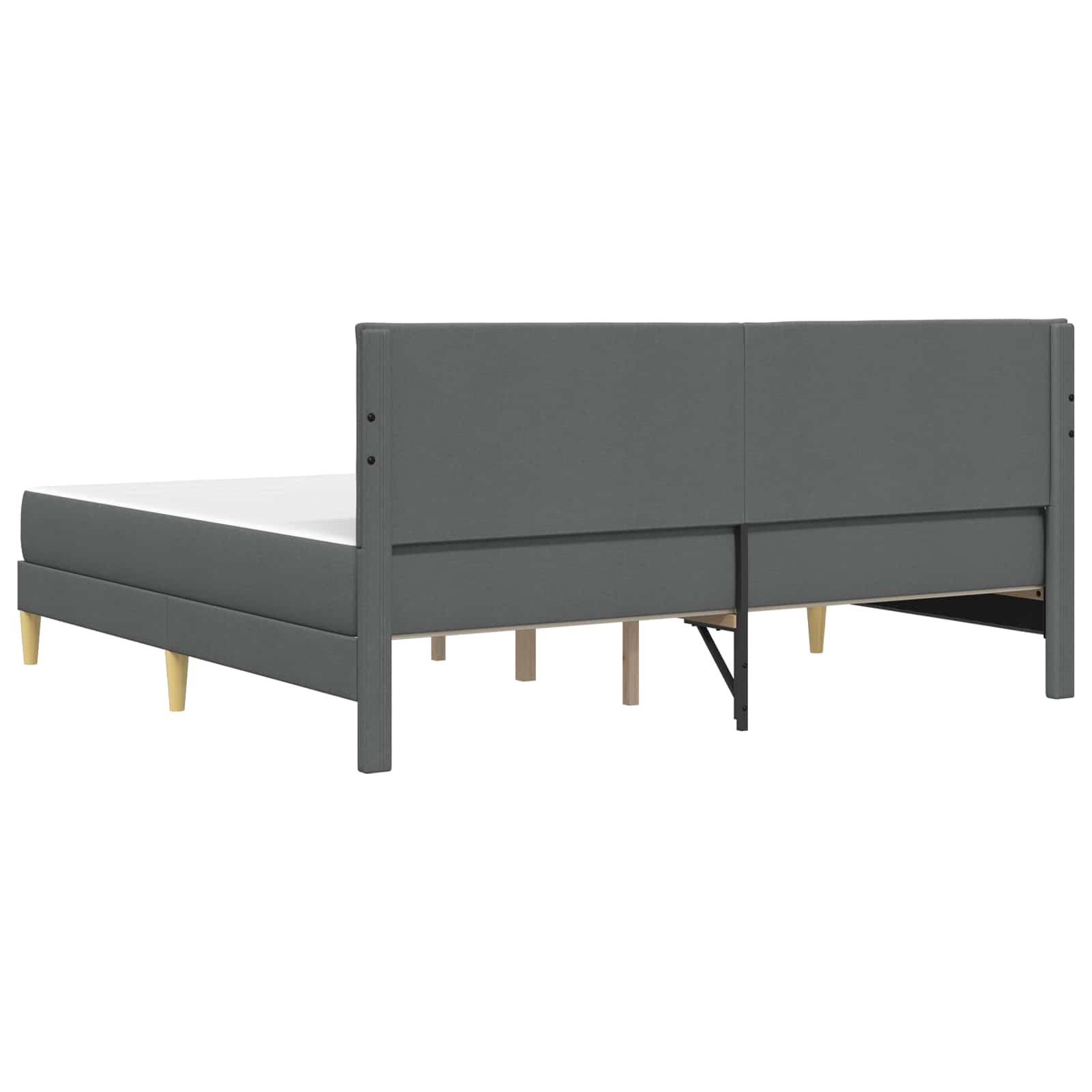 Σκελετός Κρεβατιού Σκούρο Γκρι 200 x 200 cm Πολυεστέρας - Pakobazaar