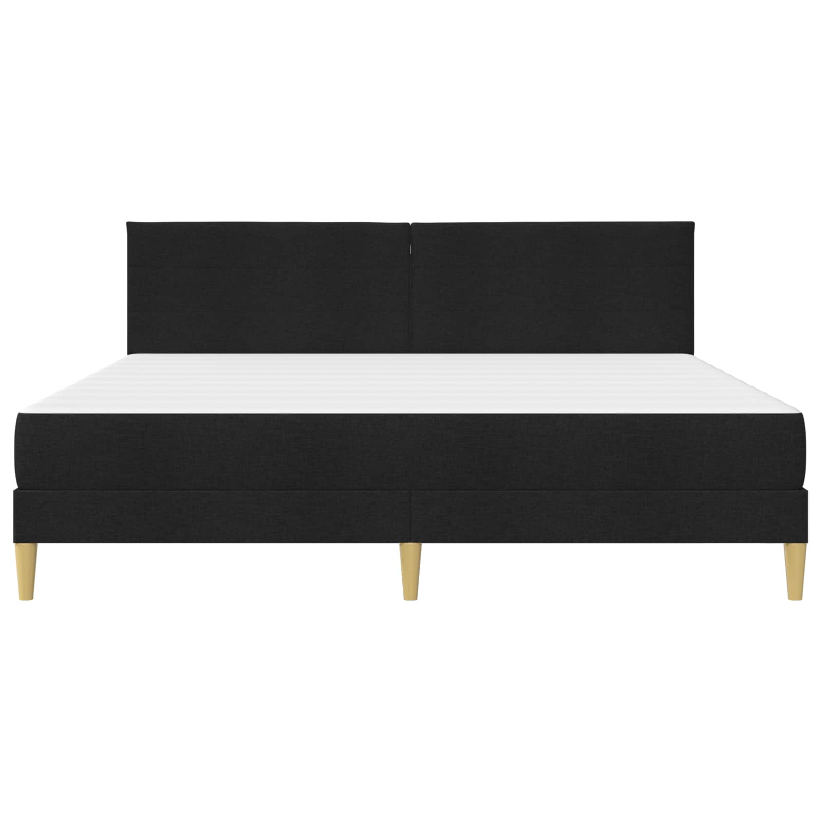 Σκελετός Κρεβατιού Μαύρο 200 x 200 cm Πολυεστέρας - Pakobazaar