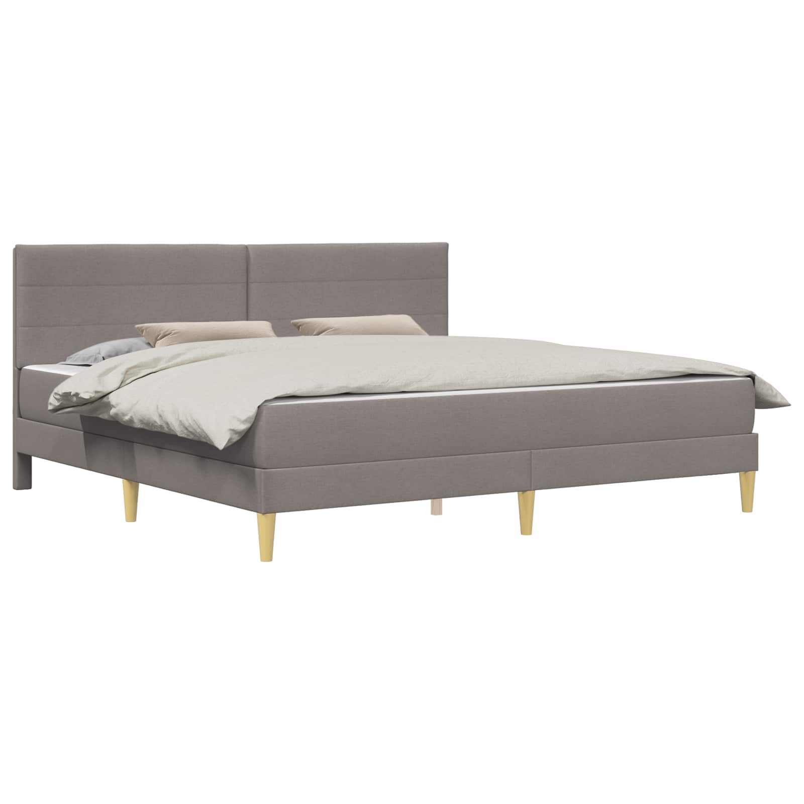 Σκελετός Κρεβατιού Taupe 200 x 200 cm Πολυεστέρας - Pakobazaar