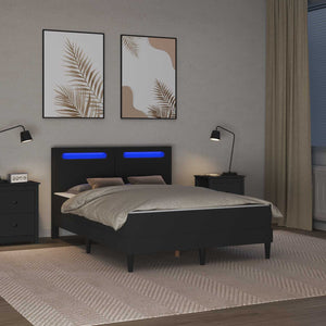 Σκελετός Κρεβατιού με LED ταινίες φωτός 2 pcs Τεχνητό Δέρμα - Pakobazaar