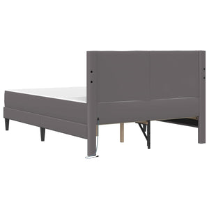 Σκελετός Κρεβατιού με κεφαλάρι Γκρι 140 x 190 cm Τεχνητό Δέρμα - Pakobazaar