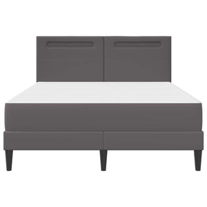 Σκελετός Κρεβατιού με κεφαλάρι Γκρι 140 x 190 cm Τεχνητό Δέρμα - Pakobazaar