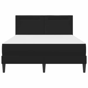 Σκελετός Κρεβατιού με κεφαλάρι Μαύρο 140 x 190 cm Τεχνητό Δέρμα - Pakobazaar