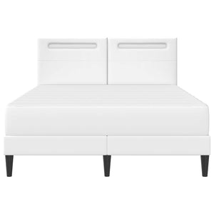 Σκελετός Κρεβατιού με κεφαλάρι Λευκό 140 x 200 cm Τεχνητό Δέρμα - Pakobazaar