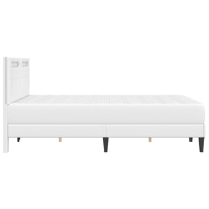 Σκελετός Κρεβατιού με κεφαλάρι Λευκό 140 x 200 cm Τεχνητό Δέρμα - Pakobazaar