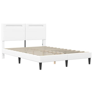 Σκελετός Κρεβατιού με κεφαλάρι Λευκό 160 x 200 cm Τεχνητό Δέρμα - Pakobazaar