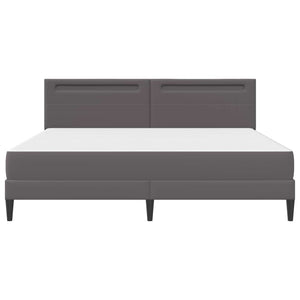 Σκελετός Κρεβατιού με κεφαλάρι Γκρι 180 x 200 cm Τεχνητό Δέρμα - Pakobazaar